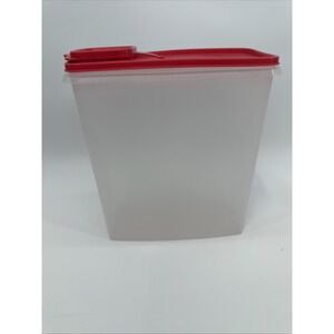 Tupperware 13‎ cup Cereal Keeper Container Red Flip Top